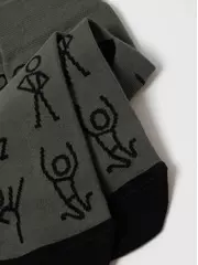 Хлопковые мужские носки diwari happy с рисунками 188 хаки, , 44-45 (29), DIWARI, - 3