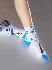 Новогодние детские носки new year 953 белый, , 13-14, CONTE-KIDS, - 2