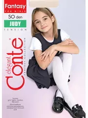 Колготки детские в рубчик из микрофибры judy nero, , 104-110, CONTE ELEGANT, - 5