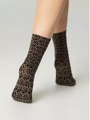 Плотные женские носки с рисунками«love» fantasy nero-natural, , 36-39 (23-25), CONTE ELEGANT, - 2