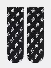 Плотные женские носки с рисунками «art» fantasy nero-bianco, , 36-39 (23-25), CONTE ELEGANT, - 4