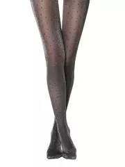 Колготки женские с люрексом и рисунком «в точку» luxe dots fantasy nero, , 5, CONTE ELEGANT, - 2