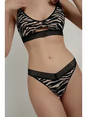 Трусы женские mix&match lta 2508 latte-black zebra, , 90/XS, CONTE ELEGANT, - 4