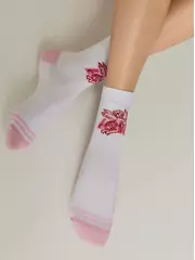 Носки женские хлопковые esli 579 белый, , 36-39 (23-25), ESLI, - 2