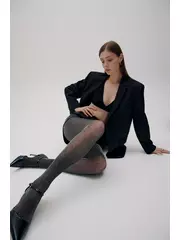 Колготки женские с люрексом и рисунком «в точку» luxe dots fantasy nero, , 5, CONTE ELEGANT, - 3