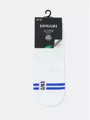 Носки мужские (короткие) diwari active 195 белый-синий, , 40-41 (25), DIWARI, - 5