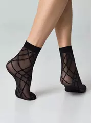 Носки женские с имитацией шнуровки conte fantasy 23с-79сп nero, , 36-39 (23-25), CONTE ELEGANT, - 2