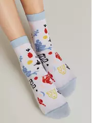 Носки женские хлопковые esli 577 белый, , 36-39 (23-25), ESLI, - 2