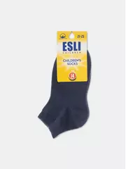 Носки детские короткие (однотонные) esli 000 темный джинс, , 16, ESLI, - 3