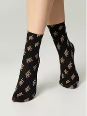 Плотные женские носки с рисунками «art» fantasy nero-natural, , 36-39 (23-25), CONTE ELEGANT, - 1