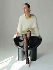 Колготки женские в сердечки и точки feeling fantasy nero, , 5, CONTE ELEGANT, - 3