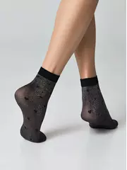 Носки женские с объемными рисунками «hearts» conte fantasy 23с-109сп silver-nero, , 36-39 (23-25), CONTE ELEGANT, - 3