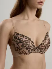 Бюстгальтер "пуш-ап" с формованной чашкой, на каркасах nostalgie tb1155 нюд, , 75D, CONTE ELEGANT, - 1