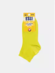 Носки детские короткие (однотонные) esli 000 лимон, , 20, ESLI, - 3