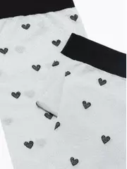 Носки женские с объемными рисунками «hearts» conte fantasy 23с-109сп silver-bianco, , 36-39 (23-25), CONTE ELEGANT, - 4