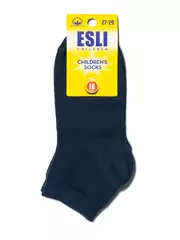 Носки детские короткие (однотонные) esli 000 темно-синий, , 16, ESLI, - 2