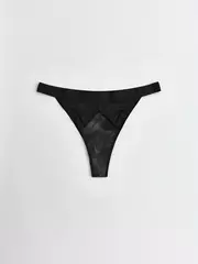 Трусы женские «танга» из хлопка и эластичной сеточки rib with mesh lta 2495 black tie dye, , 94/S, CONTE ELEGANT, - 4