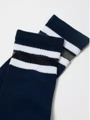 Хлопковые детские гольфы со вставками из прозрачной сетки tip-top 049 темно-синий, , 20, CONTE-KIDS, - 2