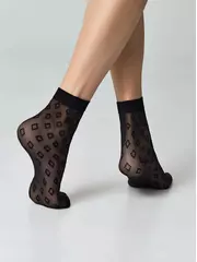 Носки женские в ромбы conte fantasy 23с-78сп nero, , 36-39 (23-25), CONTE ELEGANT, - 3