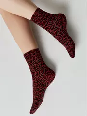 Плотные носки с рисунками «love» 23с-83сп nero-rosso, , 36-39 (23-25), CONTE ELEGANT, - 3