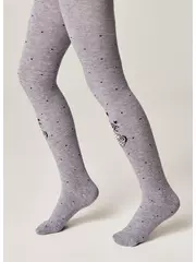 Колготки детские (рисунок) school​ 3280 брестские 1010 серый меланж, , 128-134 (20), БРЕСТСКИЕ, - 2