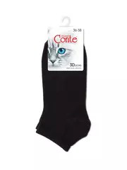 Короткие женские спортивные носки из хлопка 3dsocks 000 черный, , 36-38 (23-25), CONTE ELEGANT, - 3