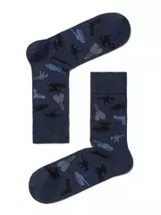 Носки мужские (23 февраля) classic 2127 брестские 262 т.синий меланж, , 40-41 (25), БРЕСТСКИЕ, - 1