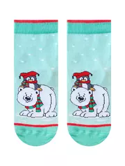 Носки детские (новый год) school 3079 брестские 8004 мятный, , 19-20, БРЕСТСКИЕ, - 2