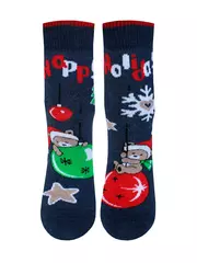 Носки детские (новый год) school 3079 брестские 8005 т.синий меланж, , 19-20, БРЕСТСКИЕ, - 1