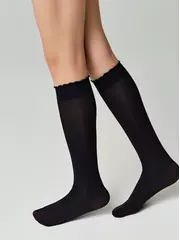 Матовые детские гольфы из микрофибры princess nero, , 20, CONTE ELEGANT, - 1