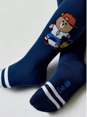 Колготки детские хлопковые tip-top 674 темно-синий, , 104-110 (16), CONTE-KIDS, - 1