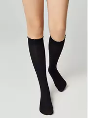 Матовые детские гольфы из микрофибры princess nero, , 20, CONTE ELEGANT, - 3