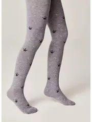 Колготки детские (рисунок) school 3280 брестские 1009 серый меланж, , 128-134 (20), БРЕСТСКИЕ, - 2