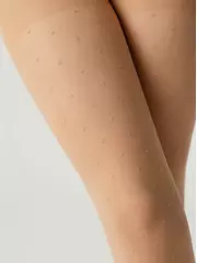 Колготки детские в мелкую точку с усиленным торсом-шортиками dotsy natural, , 104-110, CONTE ELEGANT, - 4