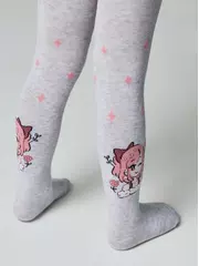 Колготки детские хлопковые tip-top 676 светло-серый, , 92-98 (14), CONTE-KIDS, - 3