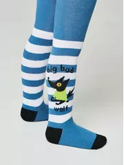 Колготки детские хлопковые tip-top 672 синий, , 92-98 (14), CONTE-KIDS, - 3