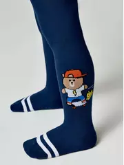 Колготки детские хлопковые tip-top 674 темно-синий, , 104-110 (16), CONTE-KIDS, - 2