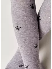 Колготки детские (рисунок) school 3280 брестские 1009 серый меланж, , 128-134 (20), БРЕСТСКИЕ, - 3