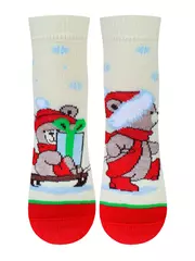 Носки детские (новый год) kids 3079 брестские 8001 св.желтый, , 15-16, БРЕСТСКИЕ, - 1
