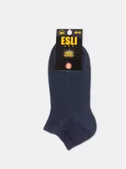 Короткие мужские носки esli 000 темный джинс, , 42-43 (27), ESLI, - 3