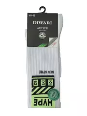 Носки мужские (светонакопительные) diwari active 487 белый, , 44-45 (29), DIWARI, - 3