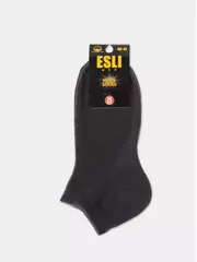 Короткие мужские носки esli 000 темно-серый, , 44-45 (29), ESLI, - 3