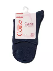 Носки женские вискозные classic (люрекс, без резинки) 000 темно-синий, , 36-37 (23), CONTE ELEGANT, - 3