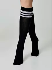 Хлопковые женские гольфы classic 009 черный, , 36-39 (23-25), CONTE ELEGANT, - 2