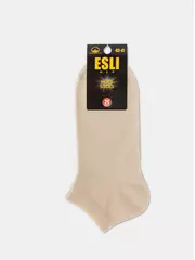 Короткие мужские носки esli 000 бежевый, , 44-45 (29), ESLI, - 3