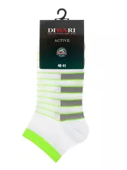 Носки мужские diwari active (короткие) 067 белый-салатовый, , 40-41 (25), DIWARI, - 3