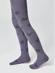 Колготки детские tip-top 678 серо-фиолетовый, , 128-134 (20), CONTE-KIDS, - 1