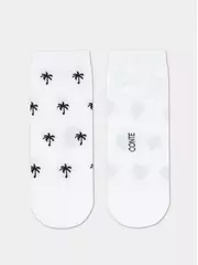 Носки женские (короткие) active 589 белый-черный, , 38-39 (25), CONTE ELEGANT, - 5