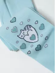 Колготки детские tip-top 679 бледно-бирюзовый, , 116-122 (18), CONTE-KIDS, - 3