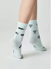 Носки женские happy с рисунками 613 бледно-бирюзовый, , 36-39 (23-25), CONTE ELEGANT, - 3